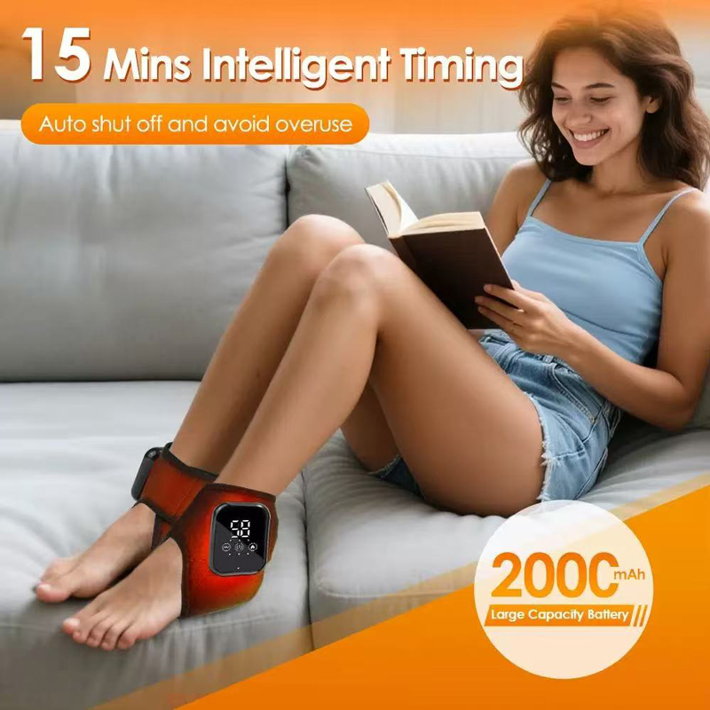 Ankle Brace Support - Pemijat Kaki Berpemanas Getaran Elektrik Relaksasi