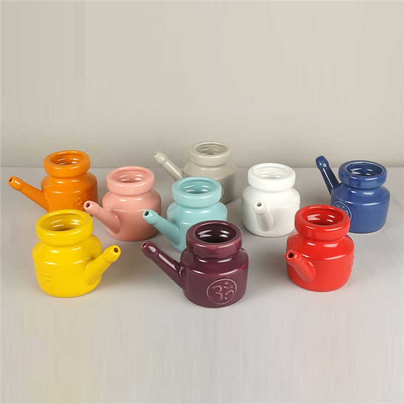 Neti Pot Nasal Rinse - 【STOK】Pot Keramik Neti 350Ml, Pot Pembersih