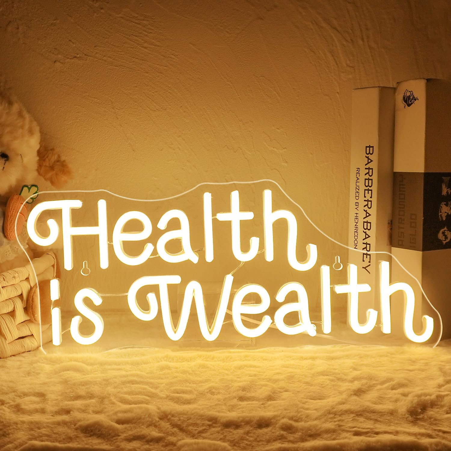 Health Wellness Office - Kesehatan adalah Kekayaan Lampu Neon LED