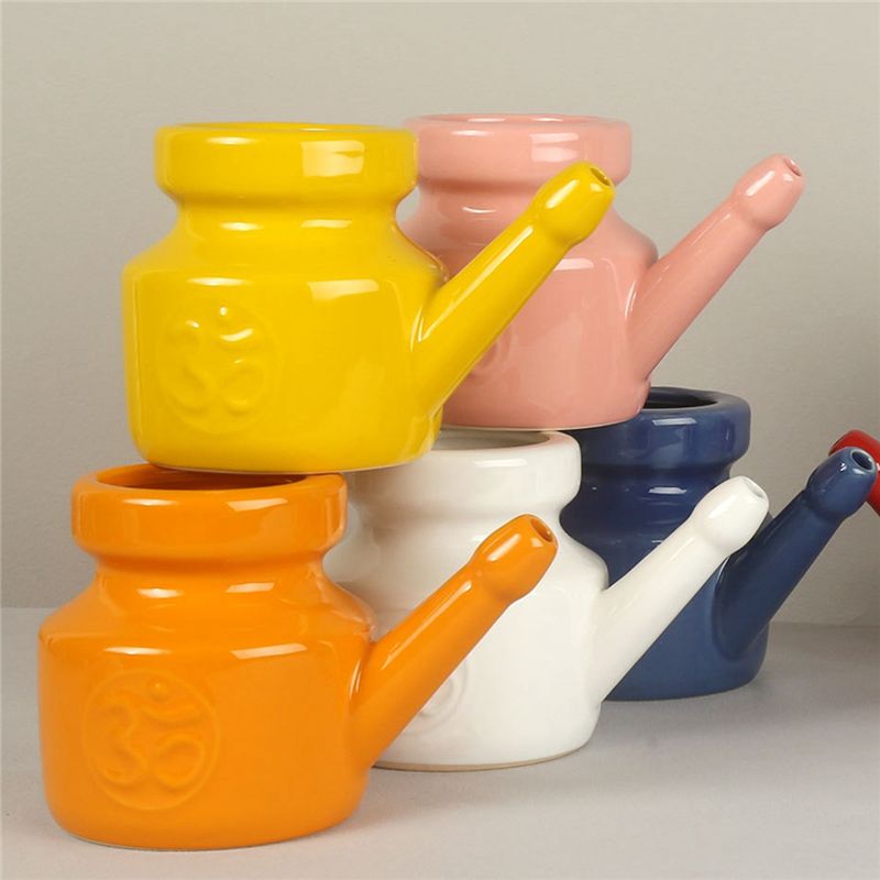 【STOK】Pot Keramik Neti 350Ml,  - Neti Pot Nasal Rinse ulasan dan harga